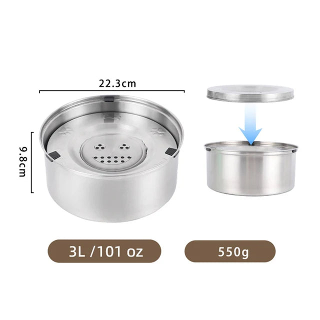 Stainless Steel  Pet Water Fountain