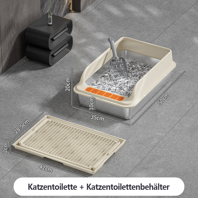 Stainless steel cat litter box