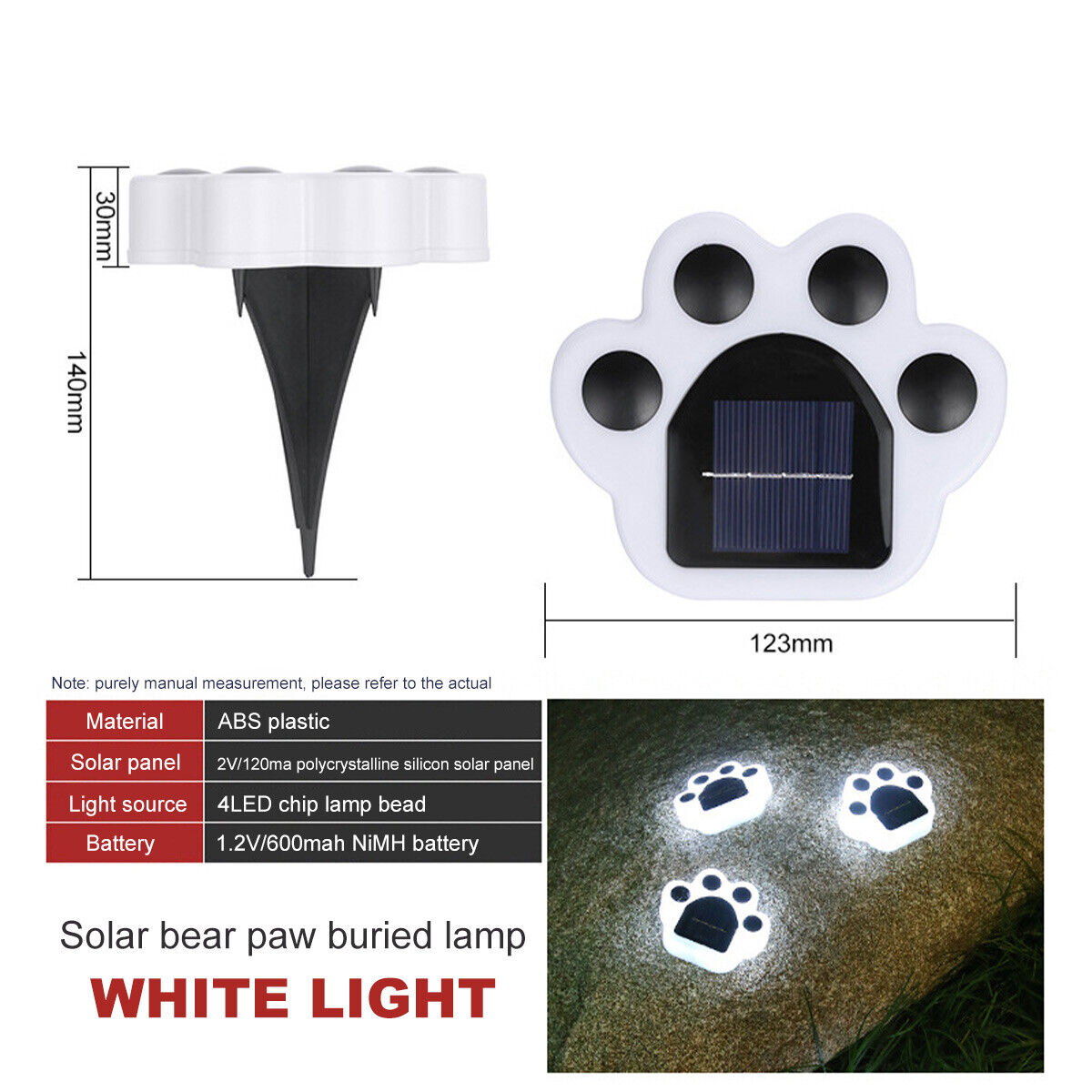 Paw Print Solar lights