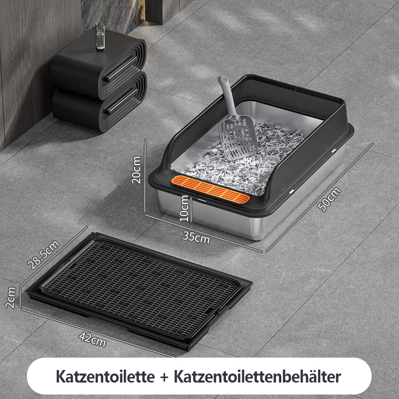 Stainless steel cat litter box