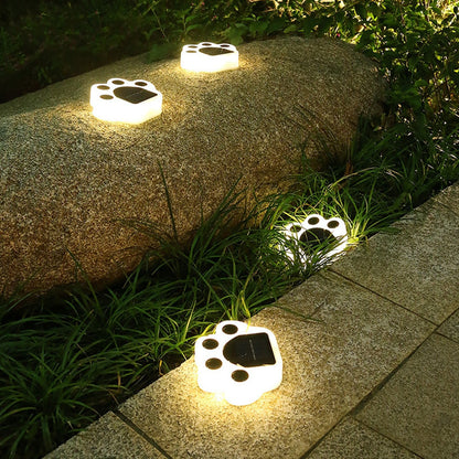 Paw Print Solar lights